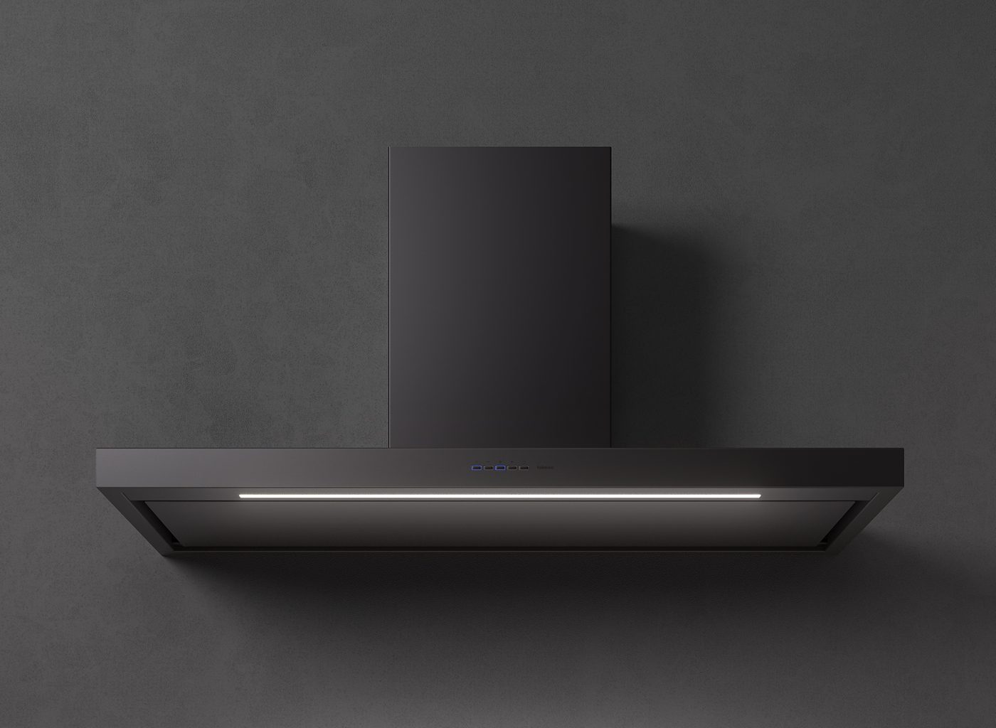 Falmec Plane Black NRS vegghengt / fritthengende ventilator med lavt lydnivå