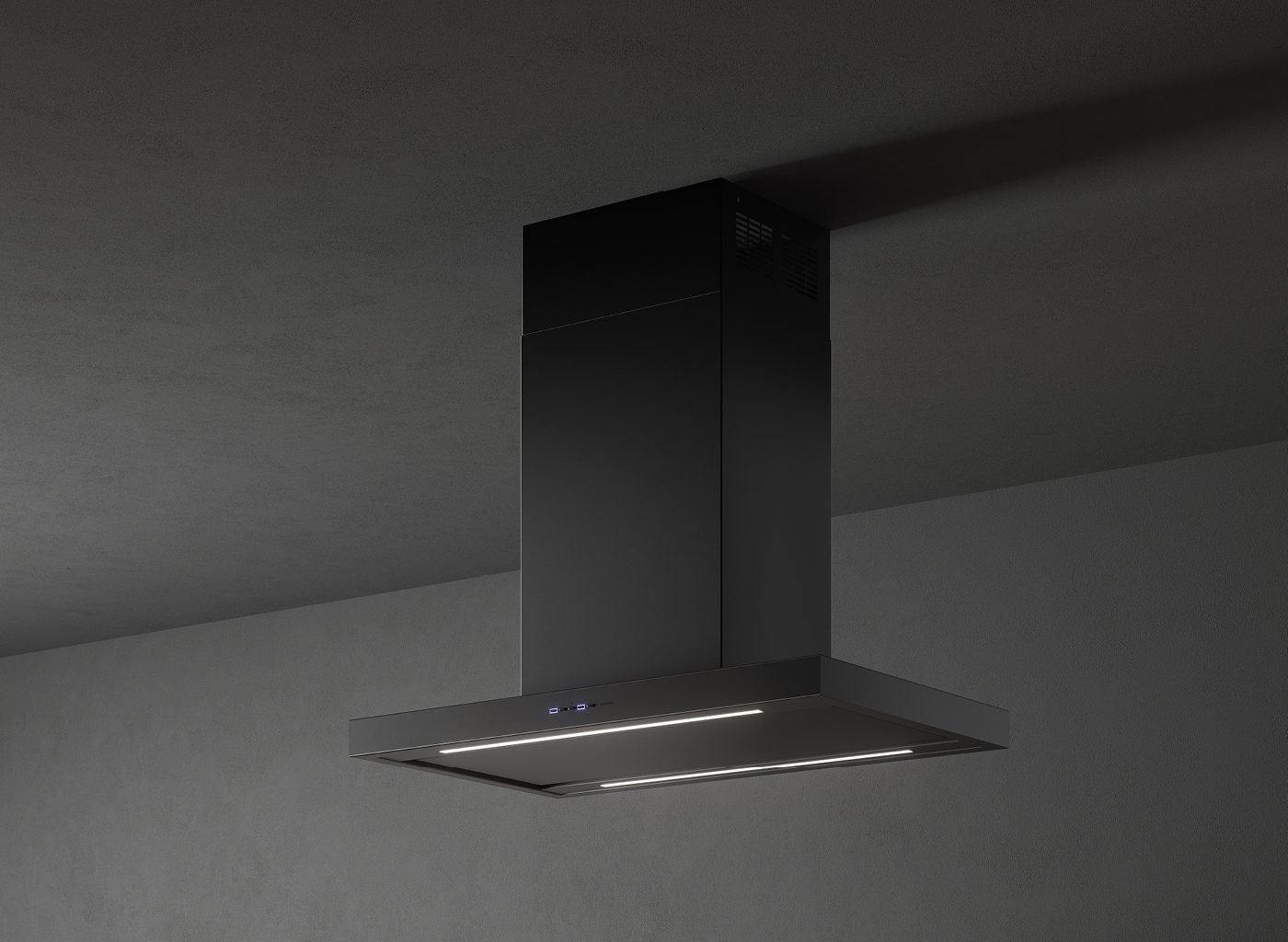 Falmec Plane Black NRS vegghengt / fritthengende ventilator med lavt lydnivå - Bilde 3