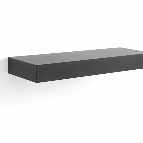 90 cm matt sort aluminium