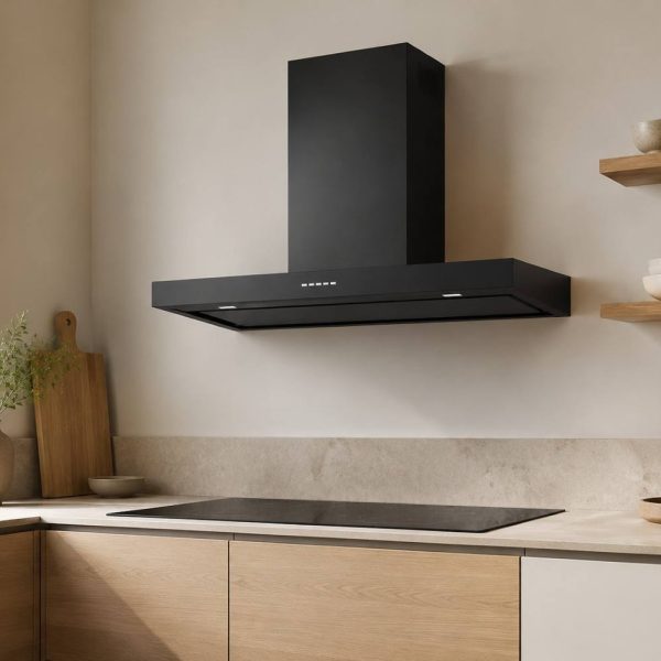 Stillegående Falmec Plane NRS Black 90 cm vegghengt ventilator