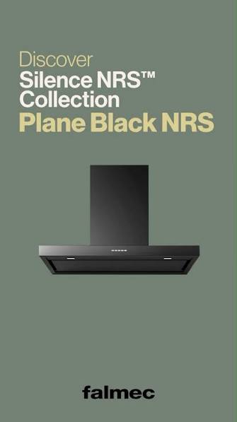 Stillegående Falmec Plane NRS Black 90 cm vegghengt ventilator - Bilde 3